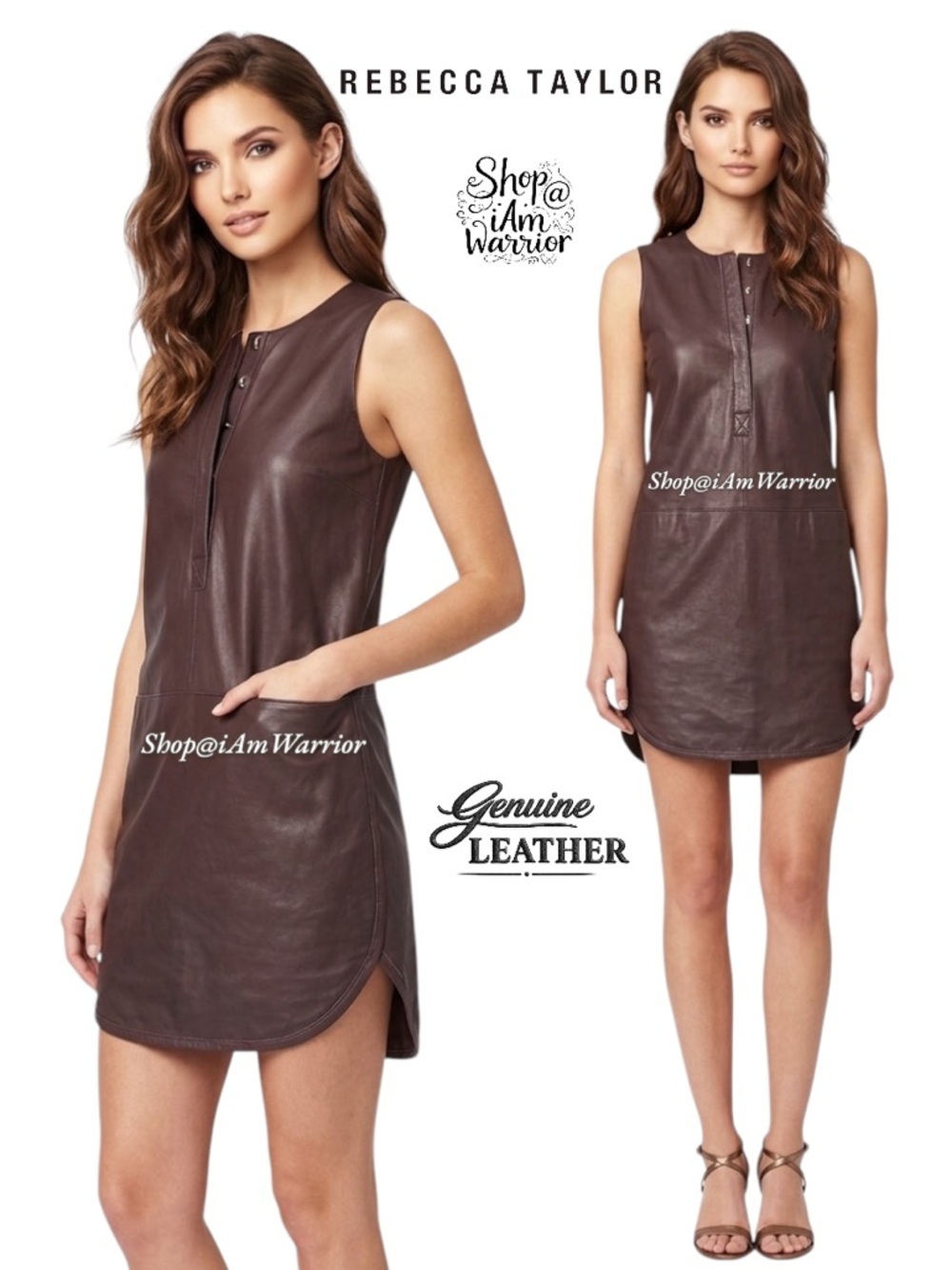 Rebecca Taylor bordeaux lamb leather shift dress *shop@iamwarrior